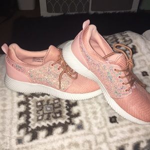 Pink Sparkly Tennis Shoes (size 8)